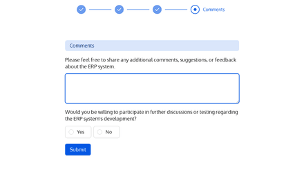 Comments form page preview