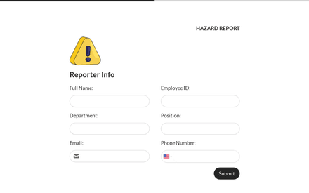 Reporter form page preview
