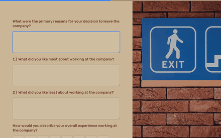 Questions form page preview