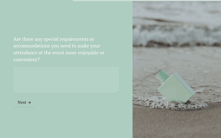 Logistics form page preview